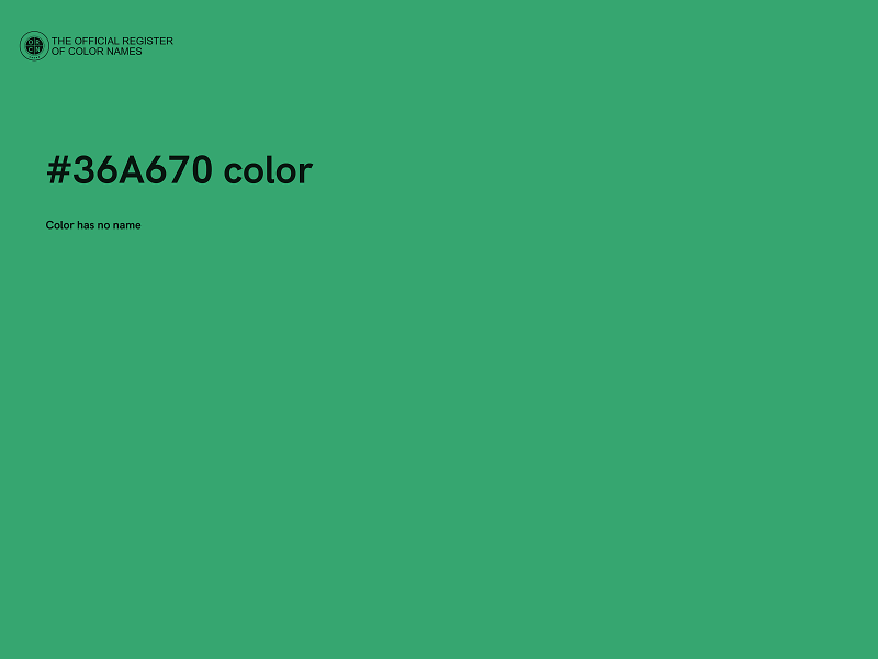 #36A670 color image