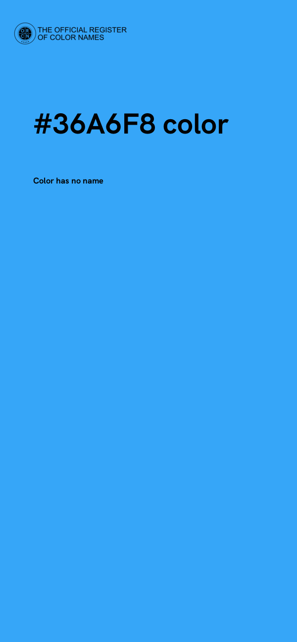 #36A6F8 color image