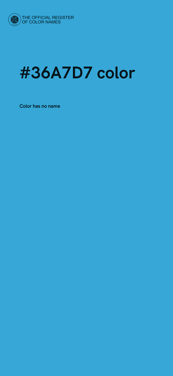 #36A7D7 color image
