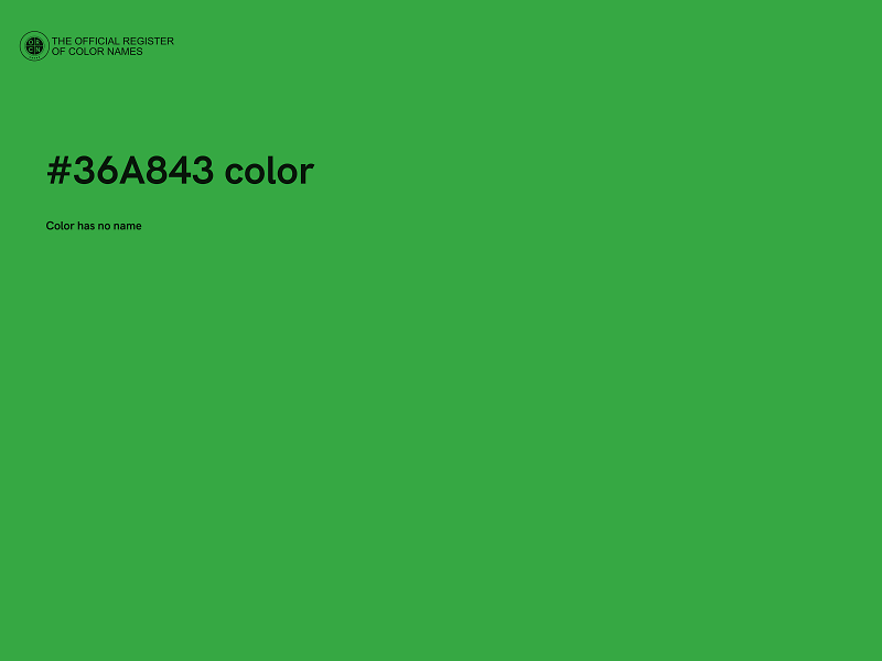 #36A843 color image