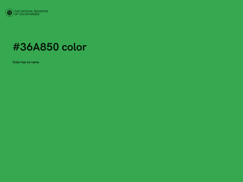 #36A850 color image