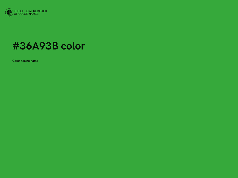 #36A93B color image