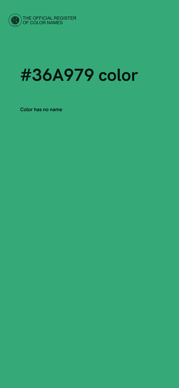 #36A979 color image