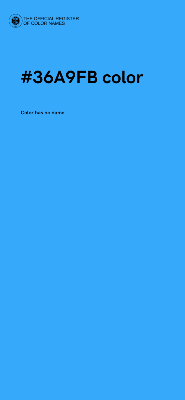 #36A9FB color image
