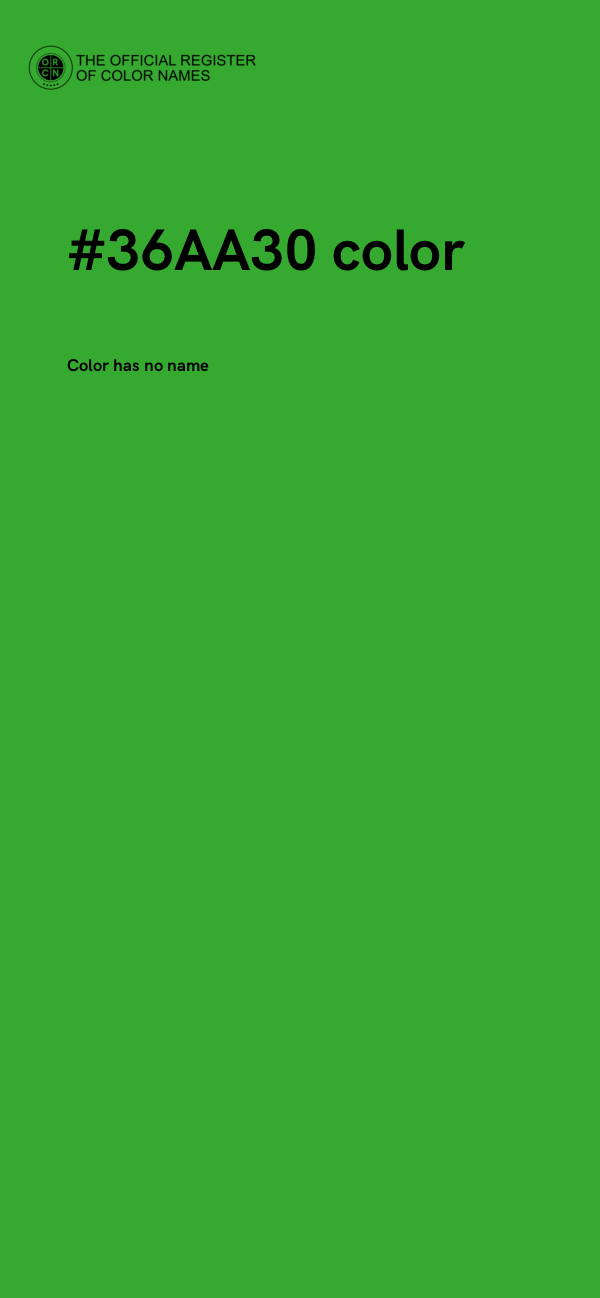 #36AA30 color image