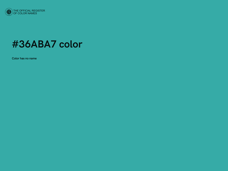 #36ABA7 color image