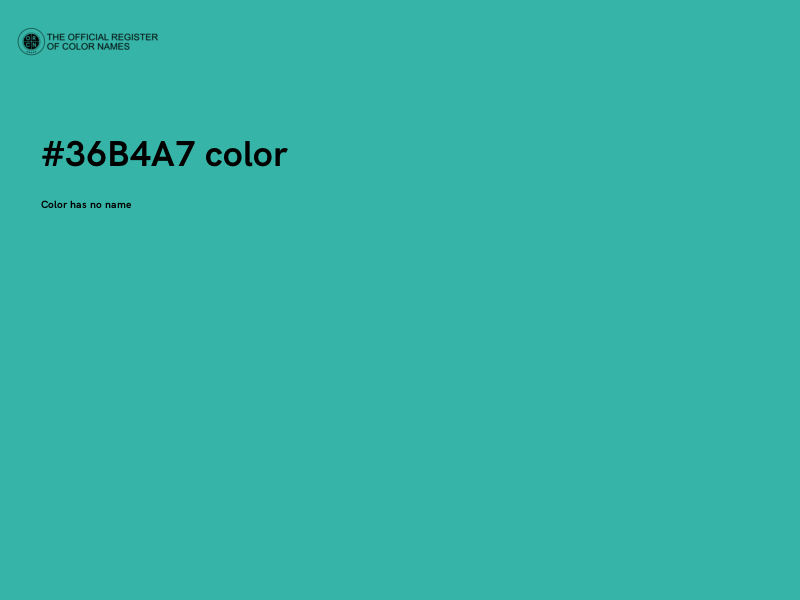 #36B4A7 color image
