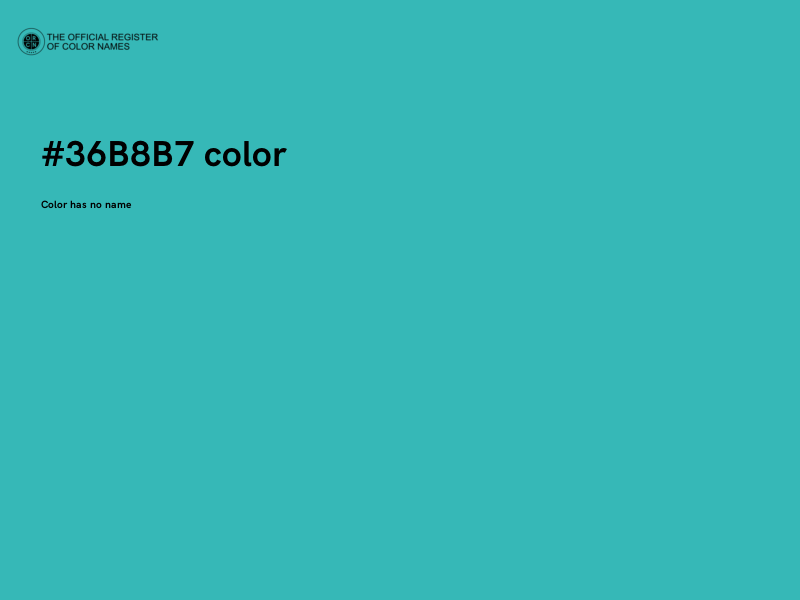 #36B8B7 color image