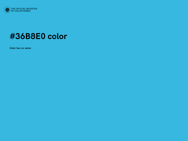 #36B8E0 color image
