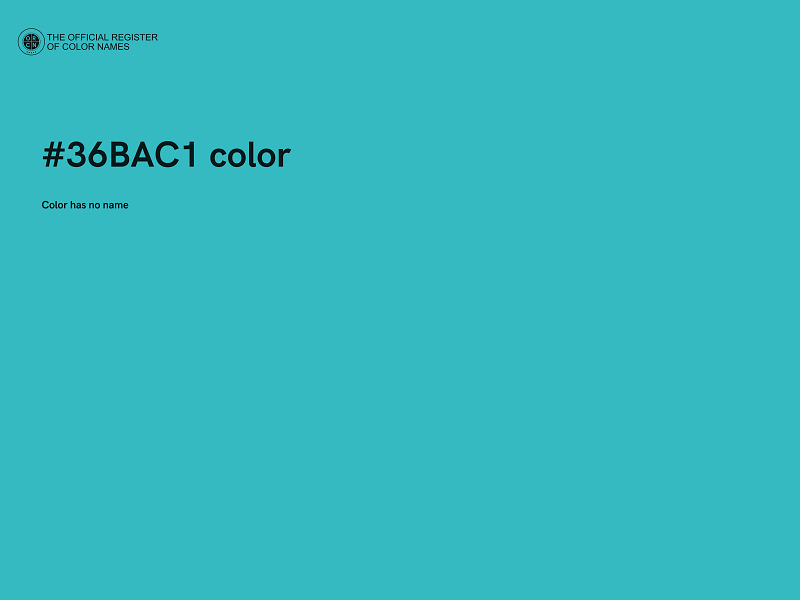 #36BAC1 color image
