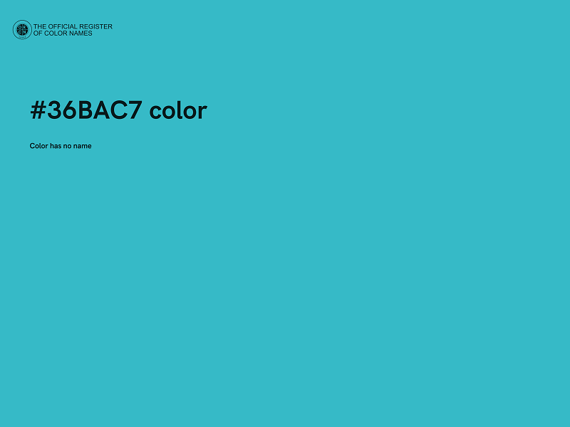 #36BAC7 color image