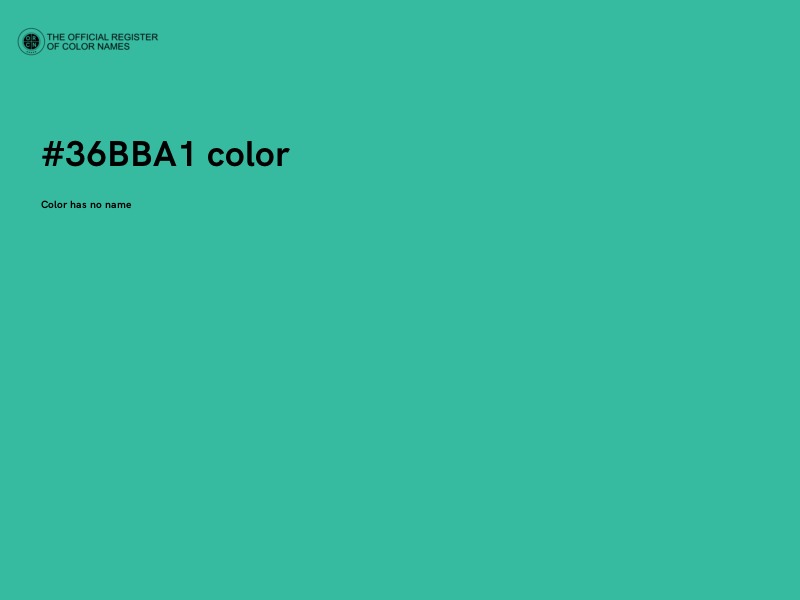#36BBA1 color image