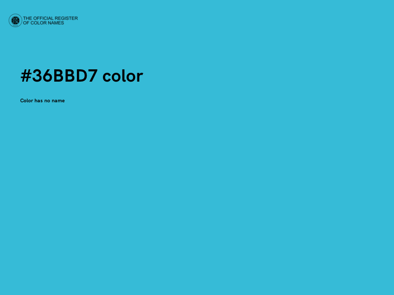 #36BBD7 color image