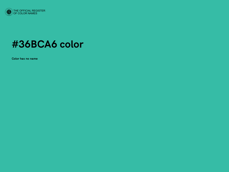 #36BCA6 color image