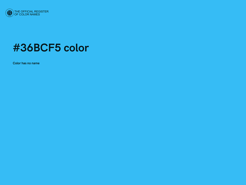 #36BCF5 color image