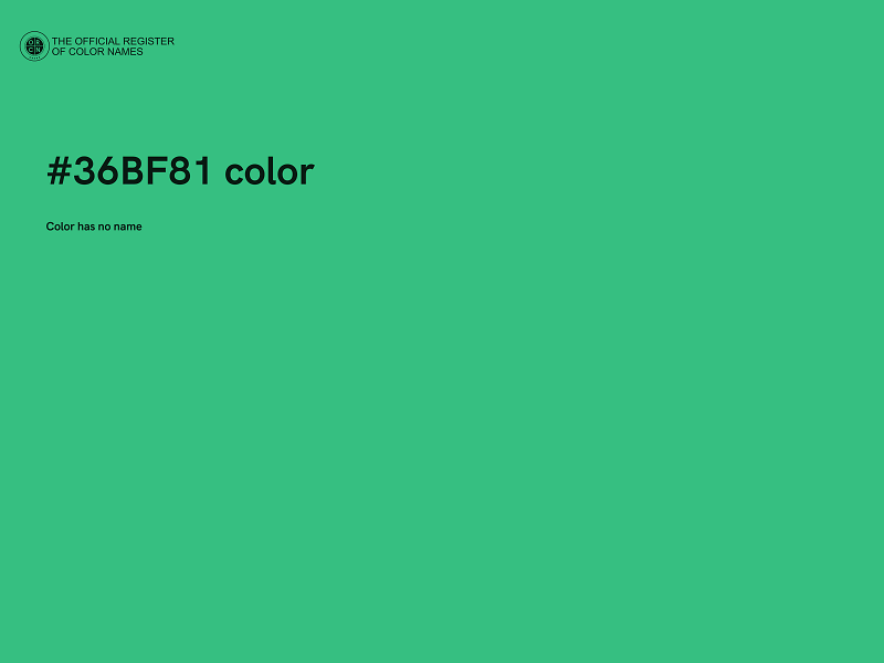 #36BF81 color image