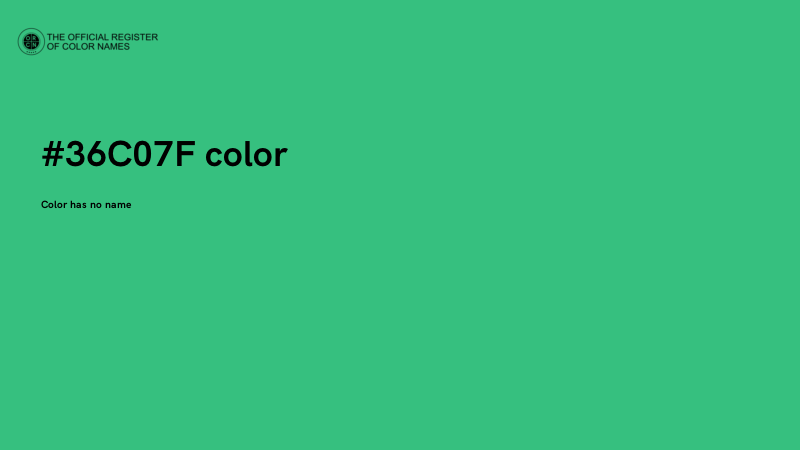 #36C07F color image