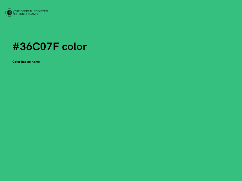 #36C07F color image