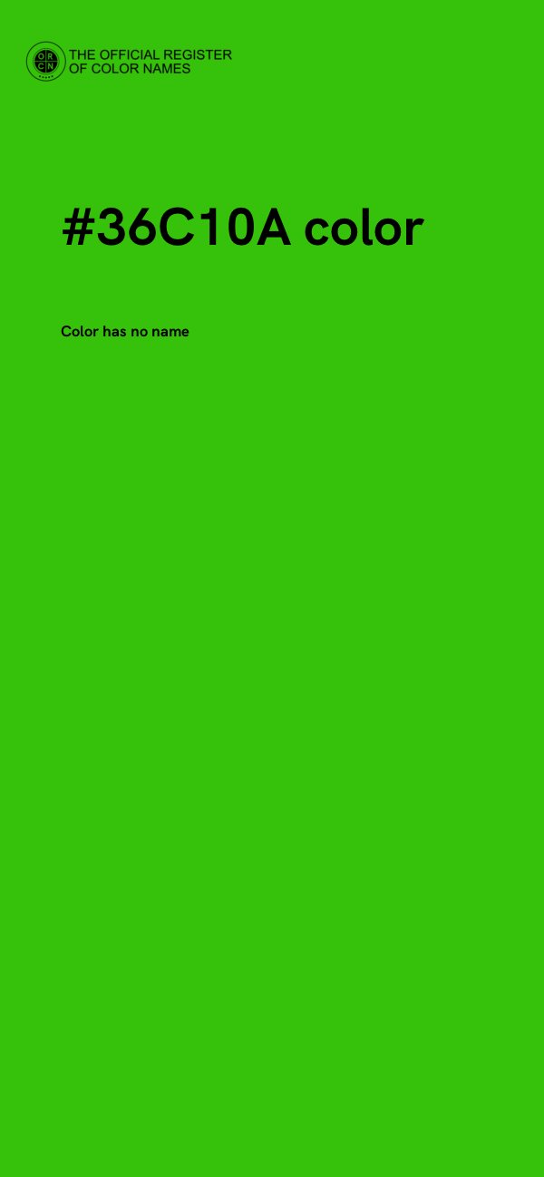 #36C10A color image