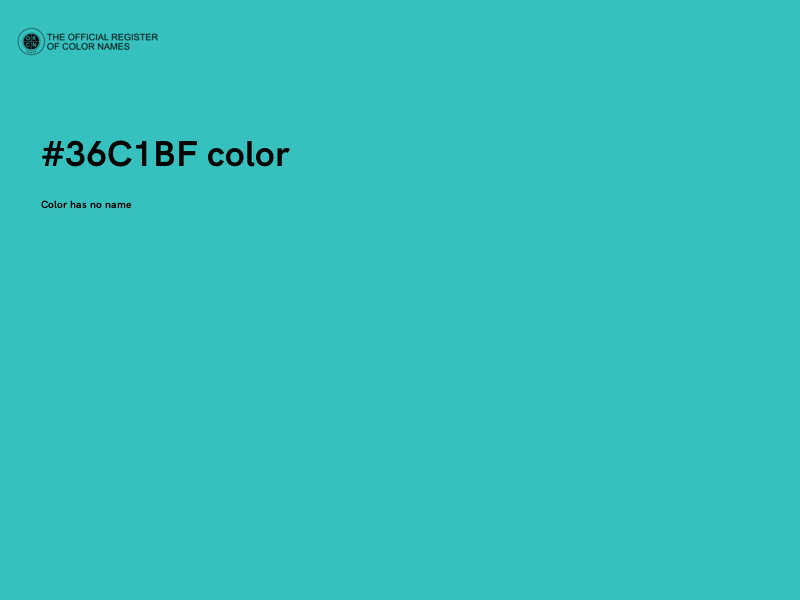 #36C1BF color image