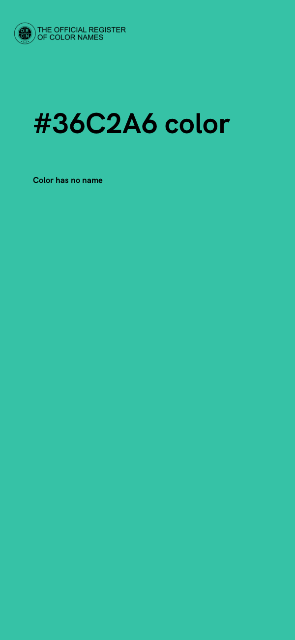 #36C2A6 color image