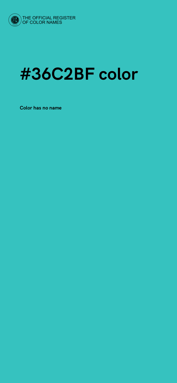 #36C2BF color image