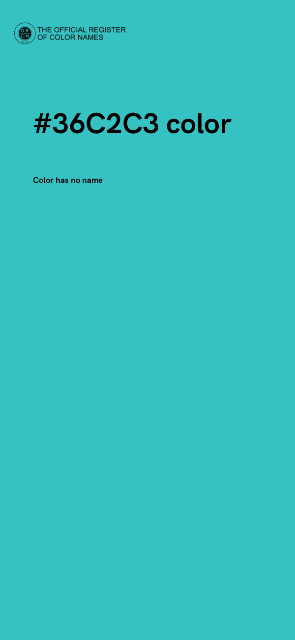 #36C2C3 color image