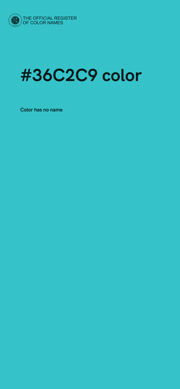 #36C2C9 color image