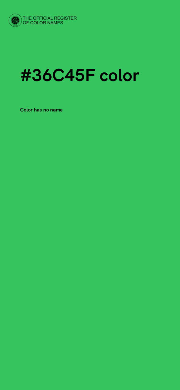 #36C45F color image