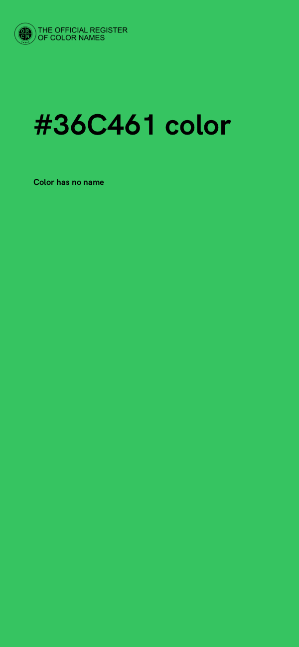 #36C461 color image