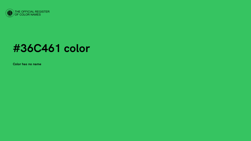#36C461 color image