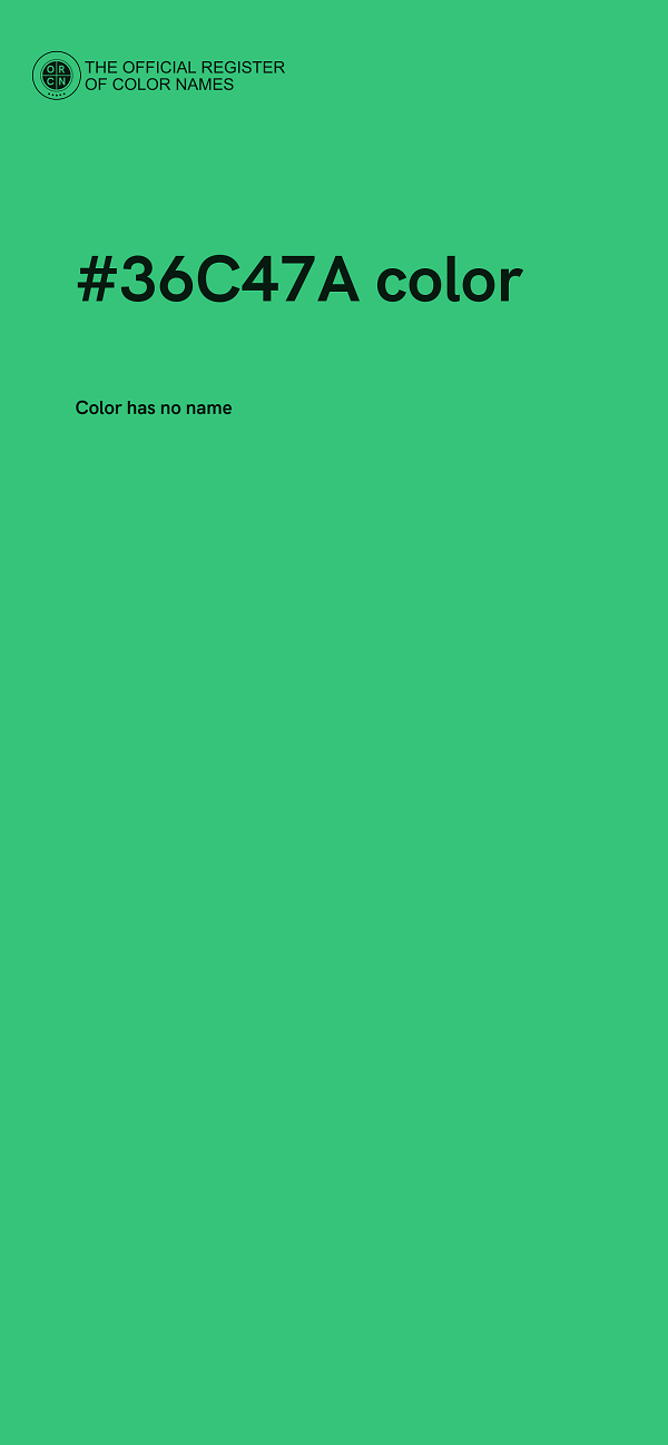 #36C47A color image