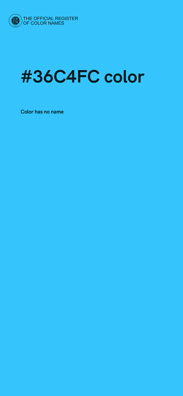 #36C4FC color image