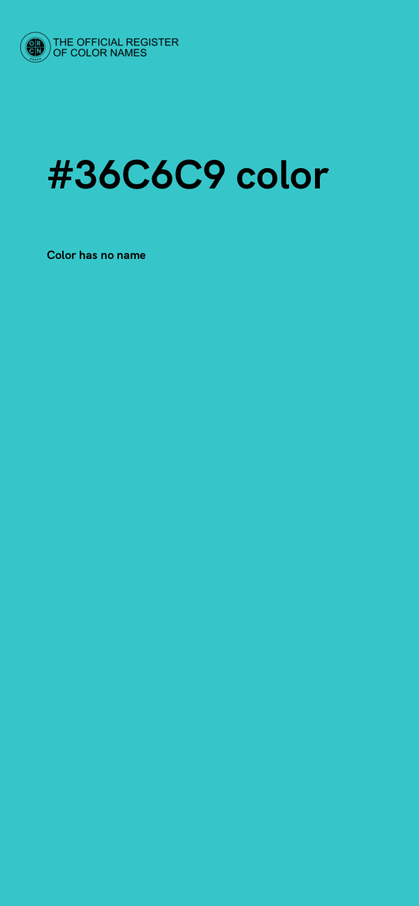 #36C6C9 color image
