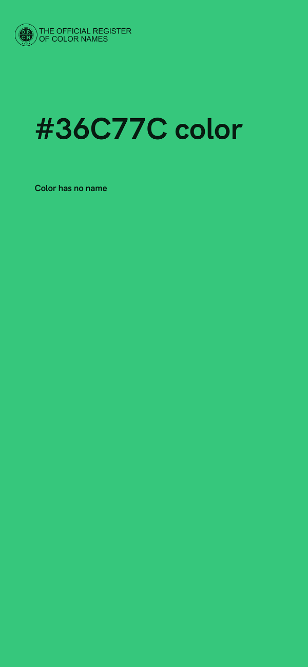 #36C77C color image