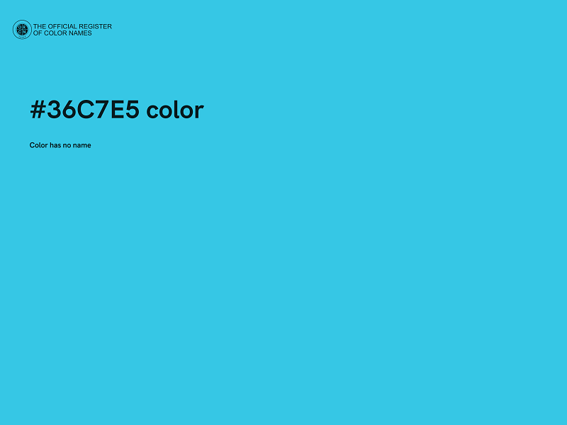 #36C7E5 color image