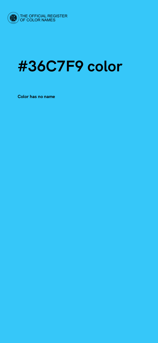 #36C7F9 color image