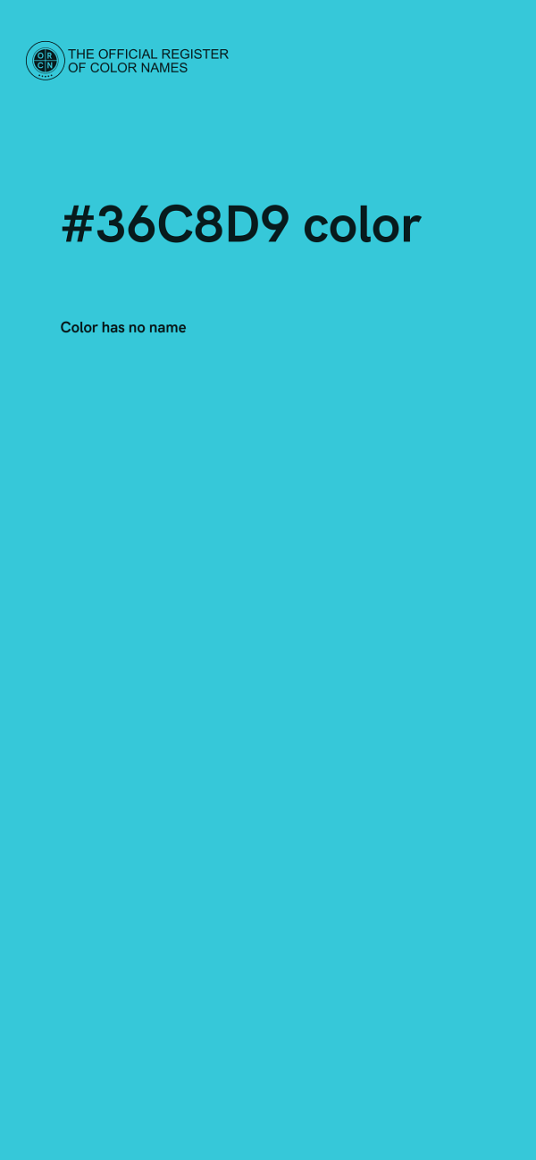 #36C8D9 color image