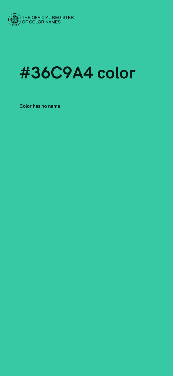 #36C9A4 color image