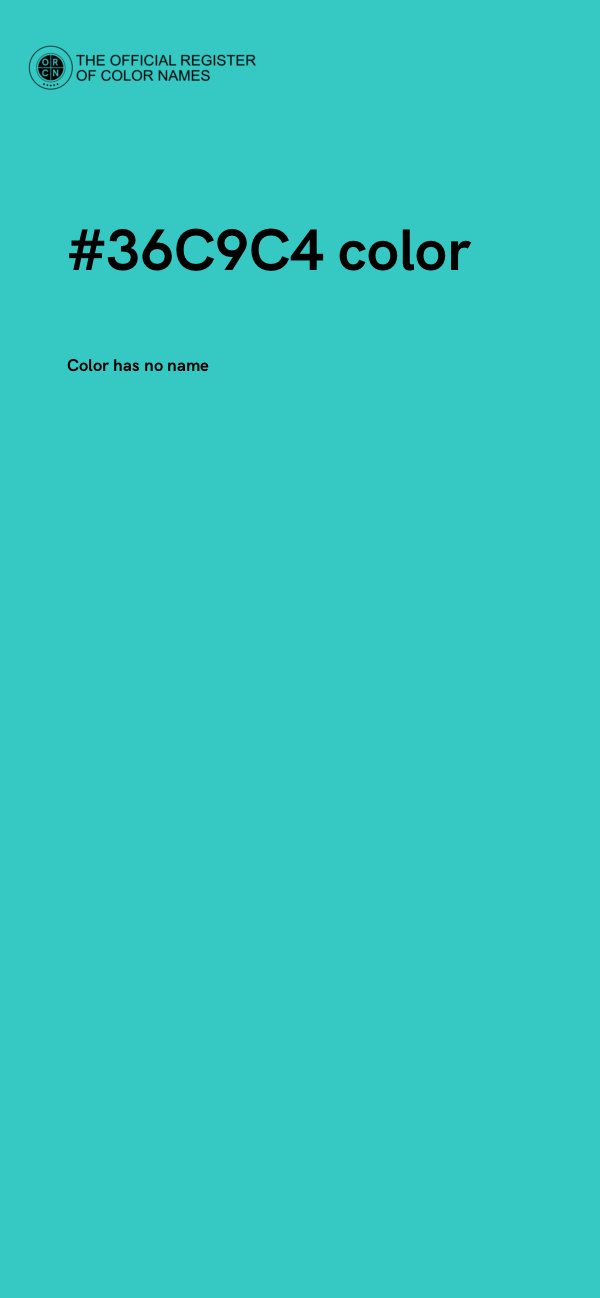 #36C9C4 color image