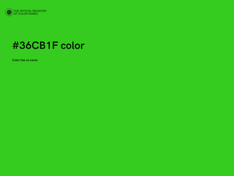 #36CB1F color image