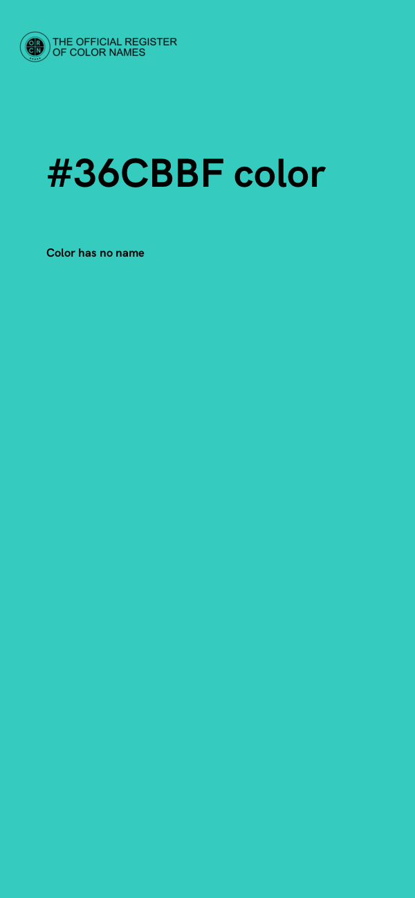 #36CBBF color image