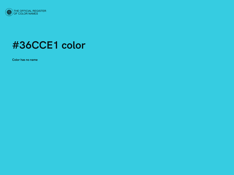 #36CCE1 color image