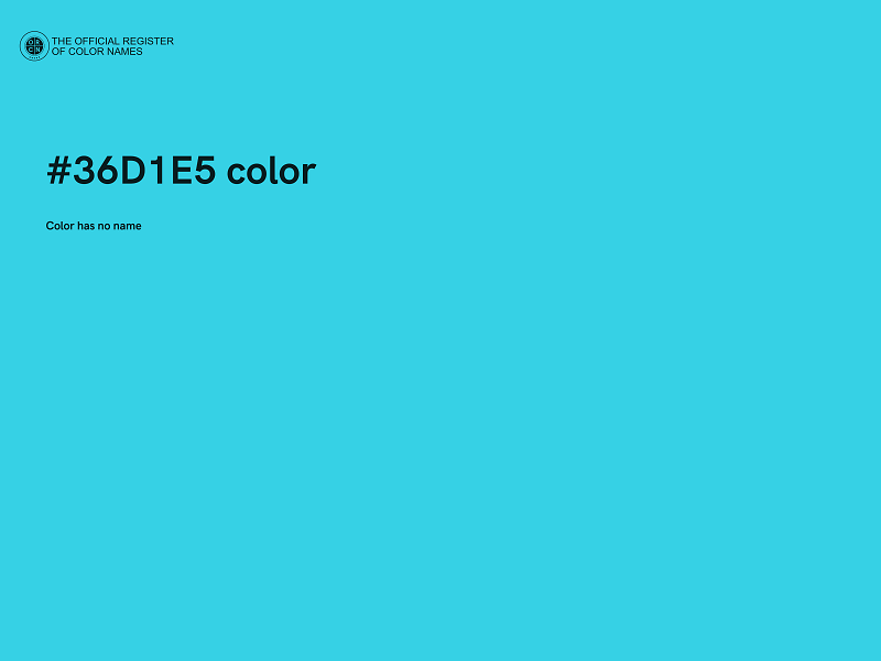 #36D1E5 color image