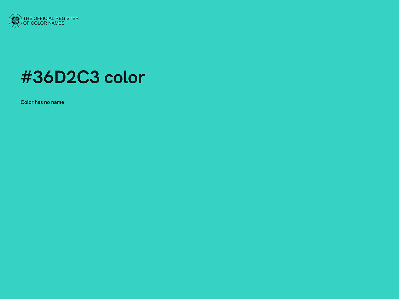 #36D2C3 color image