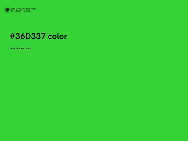 #36D337 color image