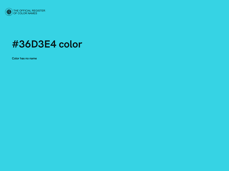 #36D3E4 color image