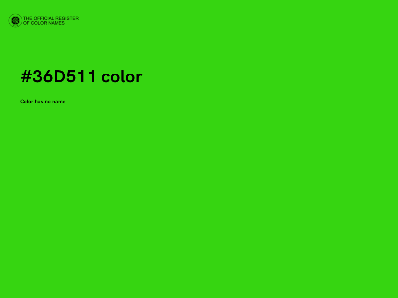 #36D511 color image