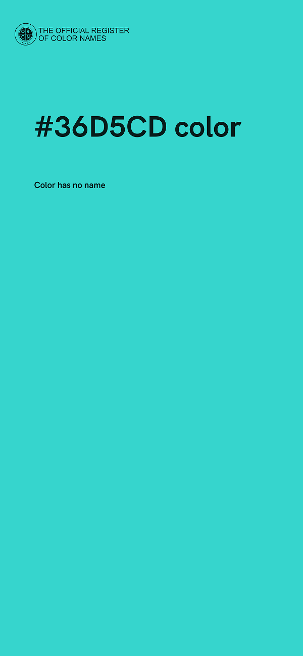 #36D5CD color image