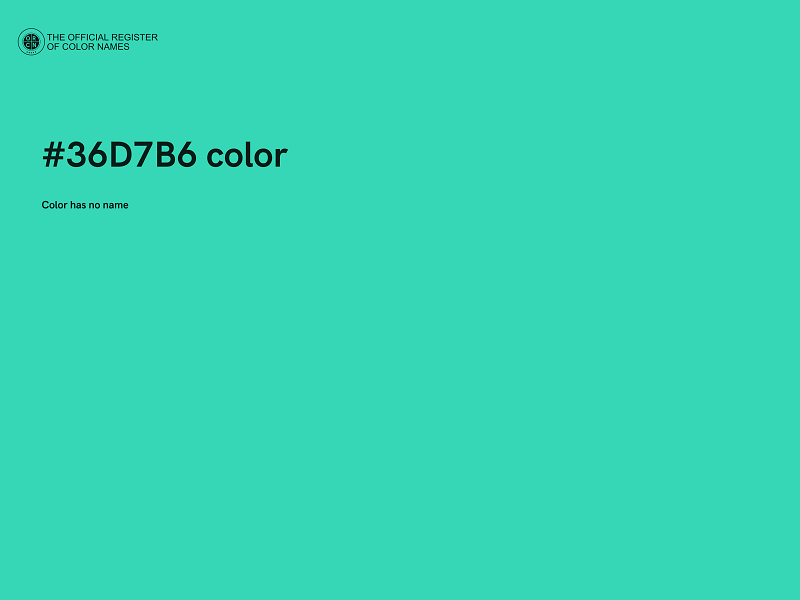 #36D7B6 color image